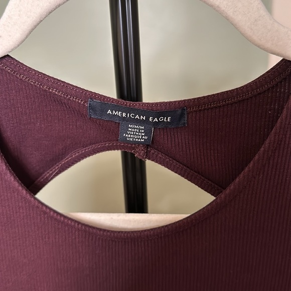 American Eagle long sleeve dress in maroon size Medium, worn once - Picture 2 of 3